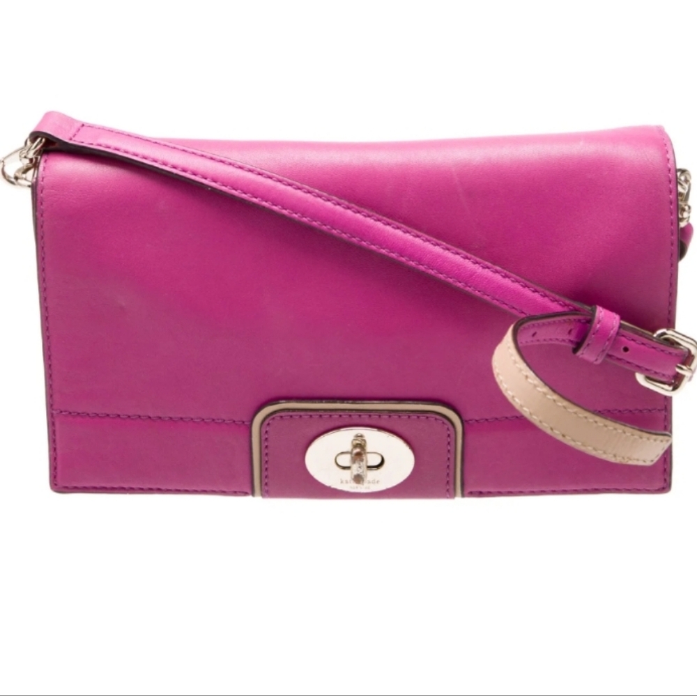 Kate Spade Vibrant Pink Fuchsia New York small  Crossbody Bag